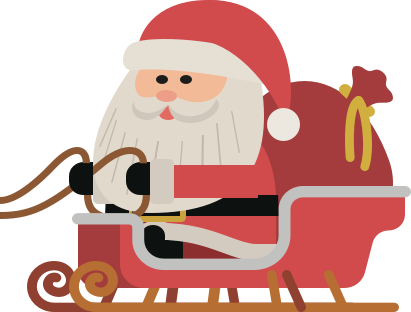 Santa on a sleigh